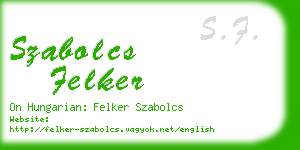 szabolcs felker business card